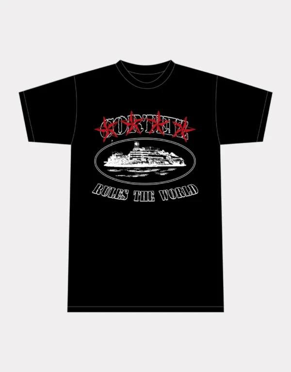 CORTEIZ 4STARZ ALCATRAZ T-SHIRT - BLACK