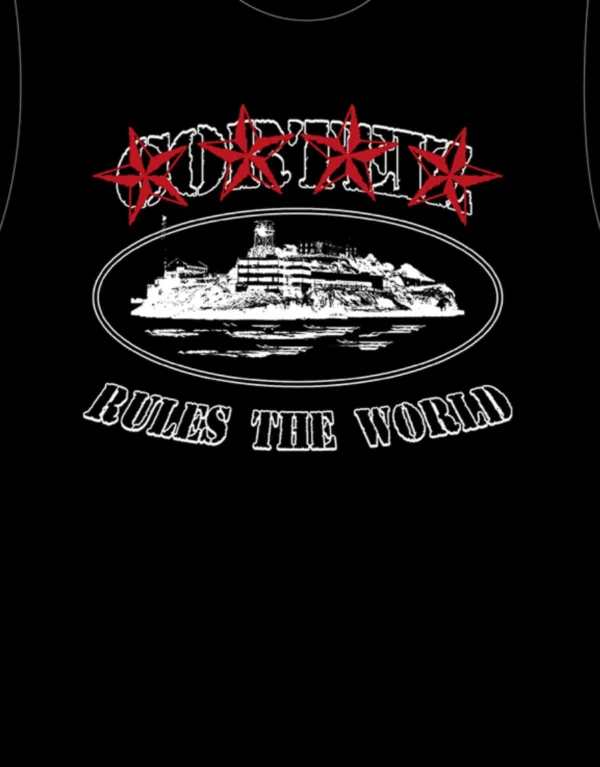 CORTEIZ 4STARZ ALCATRAZ T-SHIRT - BLACK