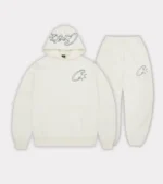 CORTEIZ SATIN C STAR APPLIQUÉ TRACKSUIT - OFF WHITE