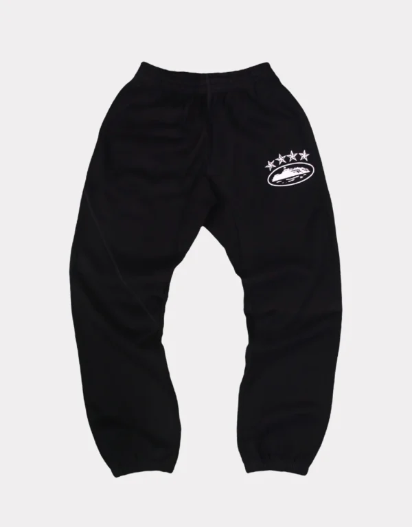 Corteiz 4Starz Alcatraz Sweatpants - Black