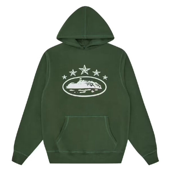 Corteiz 5 Starz Alcatraz Hoodie Green