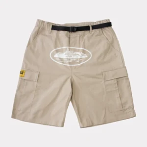 Corteiz Alcatraz Cargo Shorts - Beige