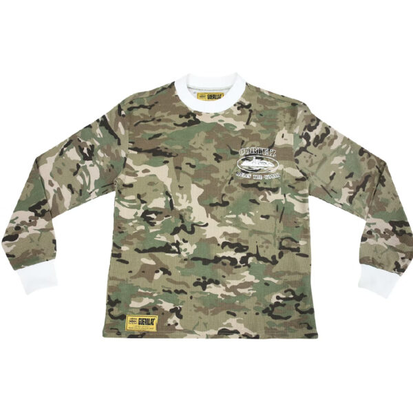 Corteiz Alcatraz Insignia Waffle Longsleeve Sweatshirt – Dutty Camo