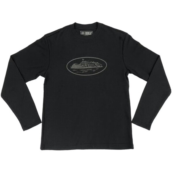 Corteiz Alcatraz Waffle LS T-Shirt - Triple Black