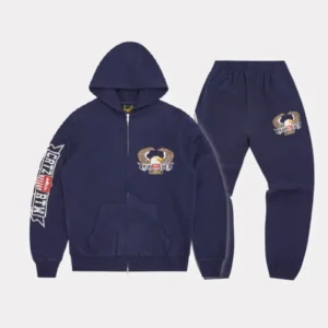 Corteiz Dipset Zip-Up Tracksuit - Navy