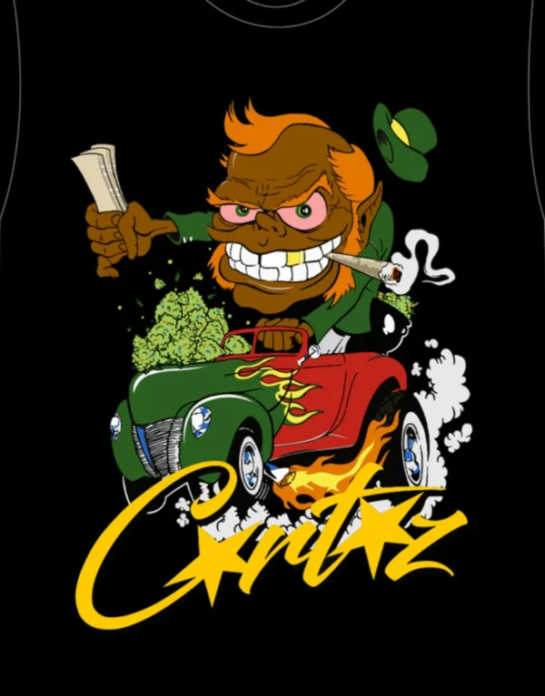 Corteiz Leprechaun 420 T-Shirt - Black