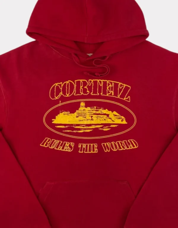 Corteiz OG Alcatraz Hoodie - Red