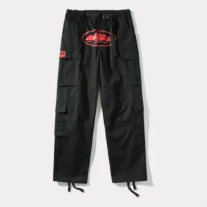 Corteiz Purp Guerillaz Cargos - Black/Red